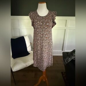 Floral Ruffle Sleeve Dress